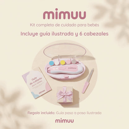 Kit Mimuu™  — Lima Eléctrica para Bebés | 6 Cabezales + Estuche